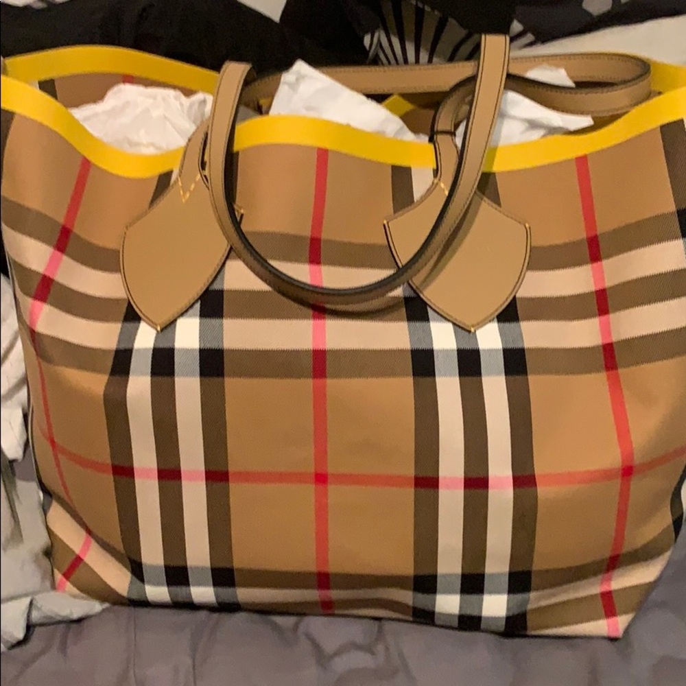 Authentic large Burberry Tote! Never used.